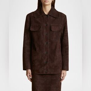 Khaite Suede Jacket, 4, Brown